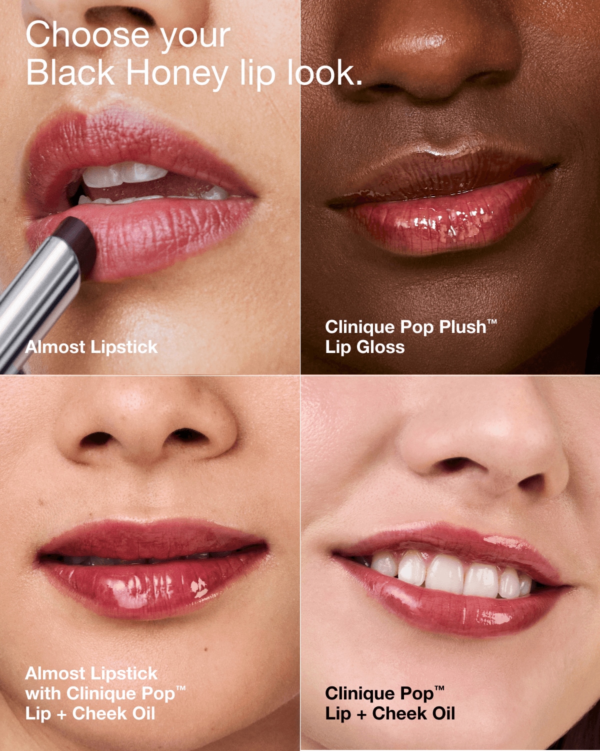 Pop™ Lip & Cheek Oil Black Honey Clinique