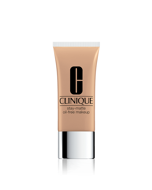 Stay-Matte Oil-Free Makeup, Patent-pending formula absorbs shine, controls oil, resists sweat. And you stay matte all day.