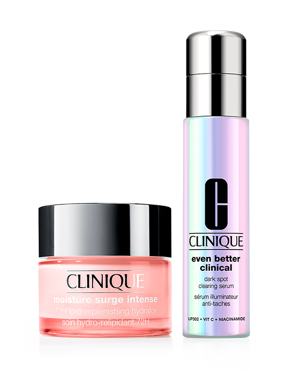 Glow Duo Bundle, This set includes our fourth generation brightening serum is a powerful dermatologist-developed solution for hyperpigmentation. As well as the rich cream-gel you love delivers an instant moisture boost, and keeps skin continuously hydrated for 72 hours.