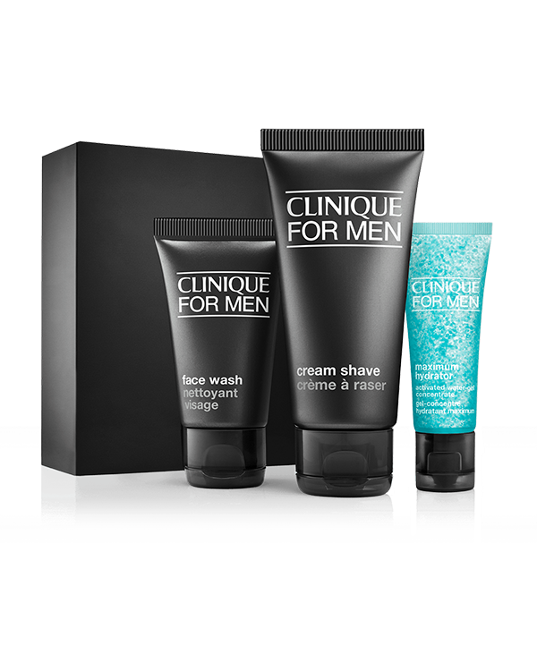 Clinique For Men™ Starter Kit – Daily Intense Hydration, A travel-friendly trio of daily face products for men with extra dry skin.