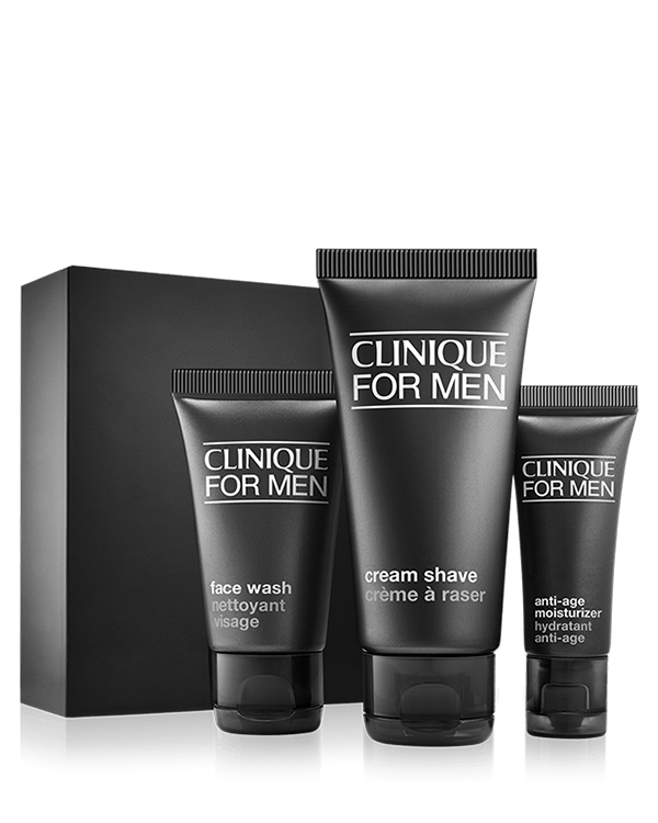 Clinique For Men™ Starter Kit – Daily Age Repair, A travel-friendly trio of daily de-agers for men.