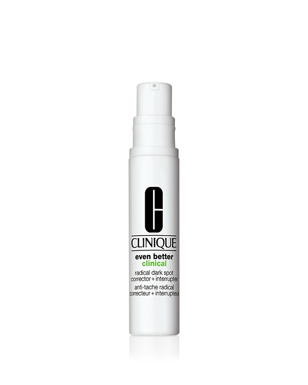 Even Better Clinical™ Radical Dark Spot Corrector + Interrupter, Potent dark spot serum for hyperpigmentation helps visibly improve dark spots and uneven skin tone. See a 39% visible reduction in dark spots in 12 weeks.*