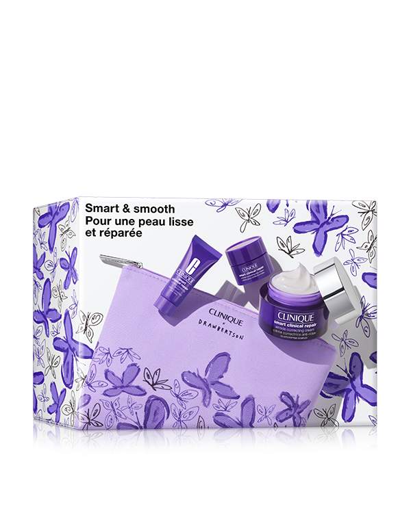 Smart &amp; Smooth, A trio of innovative skincare to fight the look of lines and wrinkles. $196 value.