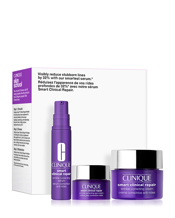 Skin School Supplies: Smooth + Renew Lab, In just 10 days, visibly reduce stubborn lines by 20% with our smartest serum.*