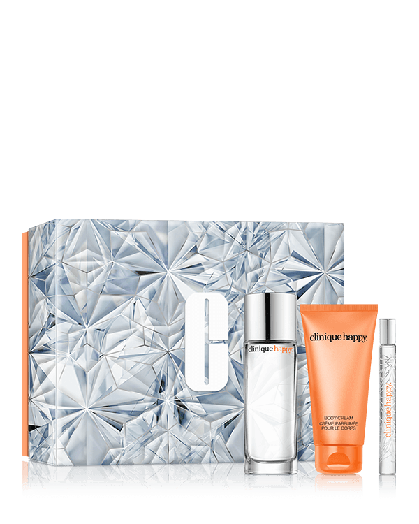 Perfectly Happy Fragrance Set, A fragrance and body trio for a touch of happy at home and on the go. Worth $165.