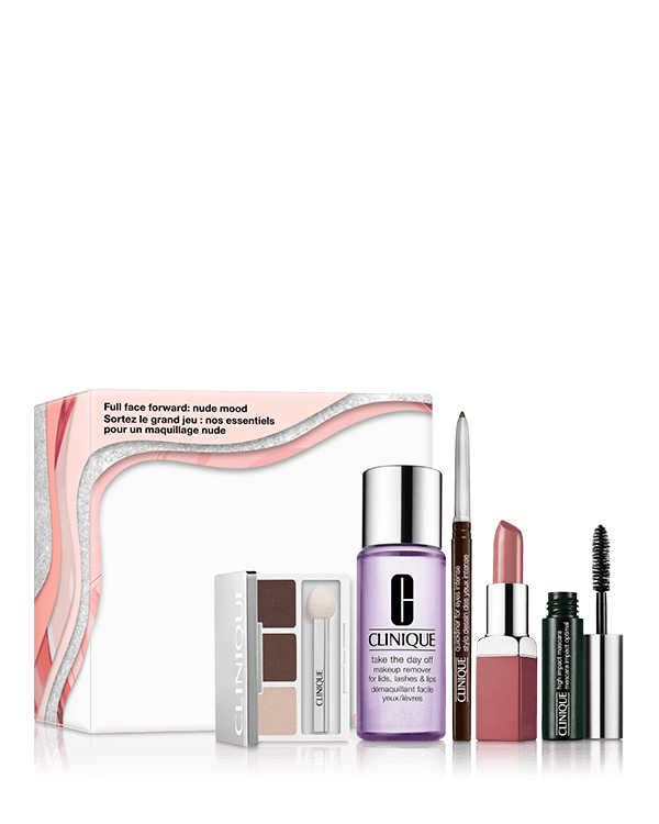 Full Face Forward: Nude Mood Makeup Set, Everything you need for a timeless holiday makeup look. Worth $151.
