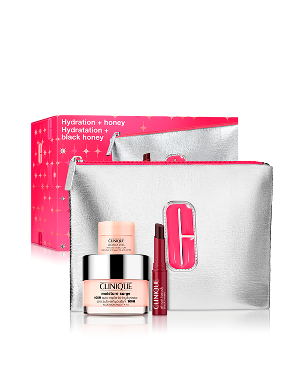 Glow All Over: Moisture Surge Set, A trio of skincare essentials to leave you glowing all season long.