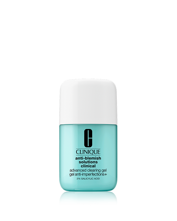 Anti-Blemish Solutions Clinical Advanced Clearing Gel, Powerful topical blemish treatment with 2% salicylic acid helps visibly clear breakouts and prevent new ones by targeting pore-clogging oil and dead skin cells.