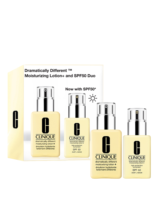 Dramatically Different Moisturizing Lotion &amp; SPF 50 Duo Set, Clinique’s #1 Moisturiser meets SPF in this iconic duo